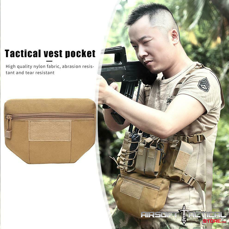 Combat Vest Tactical Waist Velcro Pouch (Color: Tan) – Airsoft Tactical ...