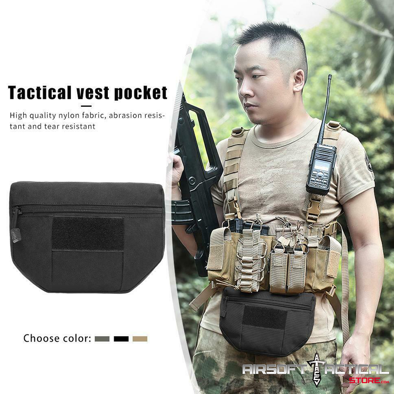 Combat Vest Tactical Waist Velcro Pouch (Color: Black) by A-Pro ...