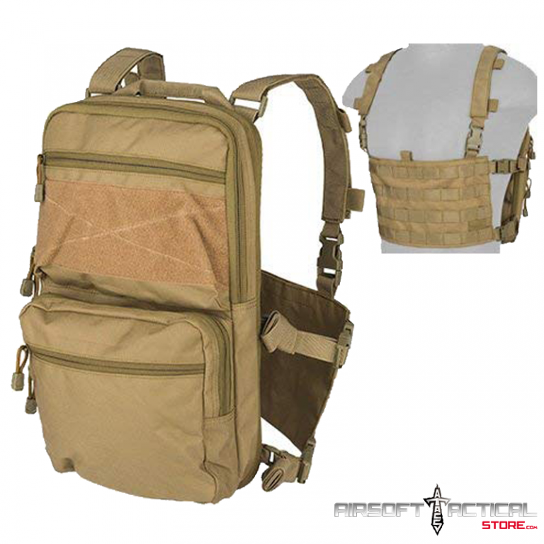 1000D Nylon QD Chest rig lightweight backpack w/molle (Color Tan) by