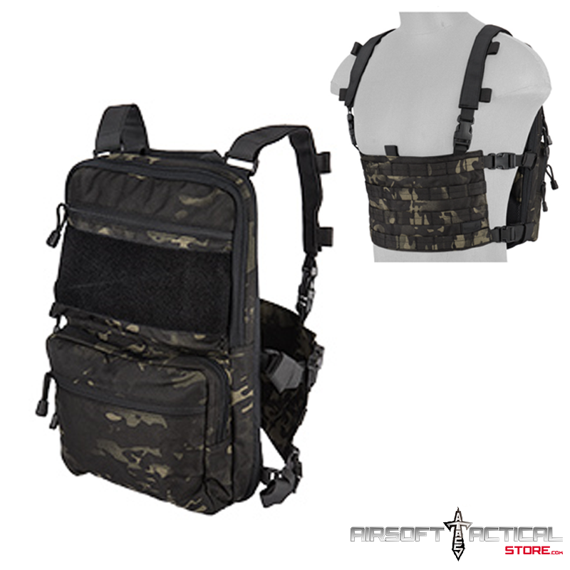 1000D Nylon QD Chest rig lighweight backpack w/molle (Color: Multicam ...