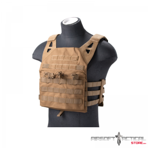 JPC Style Lightweight Tactical Vest 2.0 with Retention Cords (Color: Tan) by Lancer Tactical