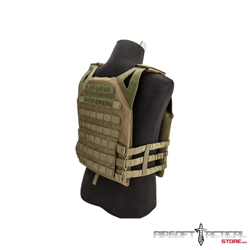 Lightweight Plate Carrier w/ Foam Dummy Plates (Color: Green) by Lancer ...