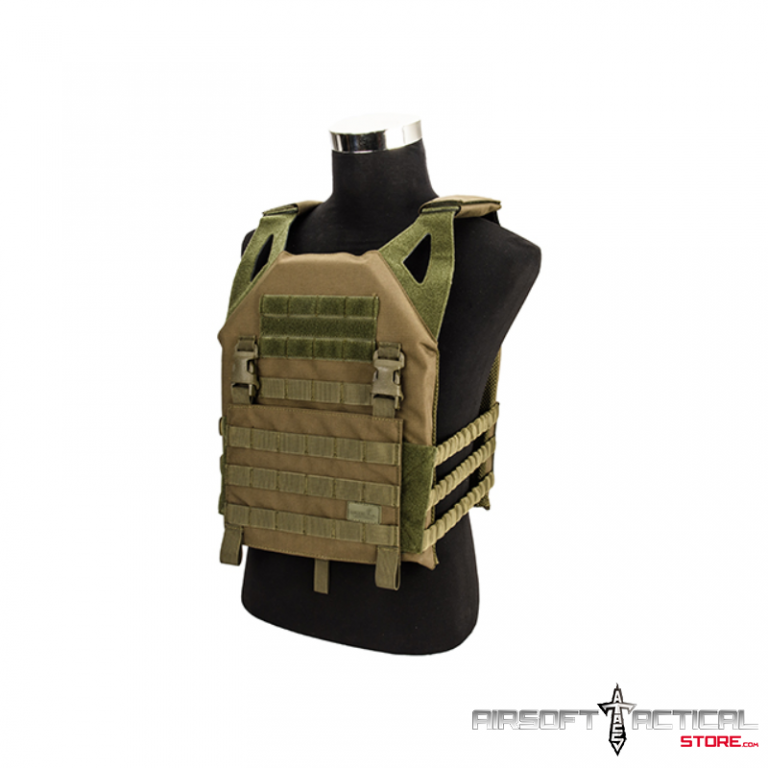 Lightweight Plate Carrier w/ Foam Dummy Plates (Color Green) by Lancer
