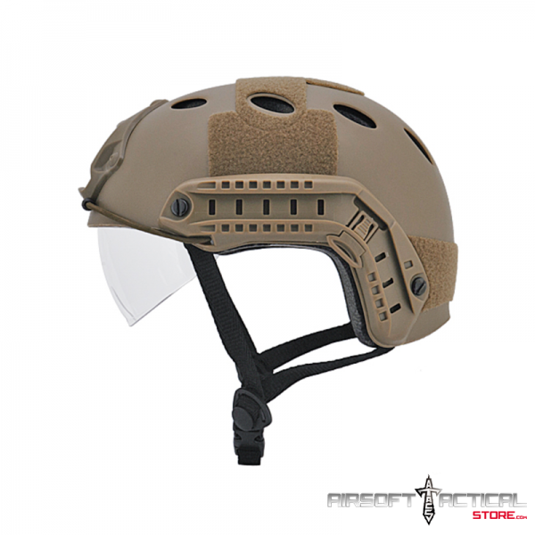 Helmet PJ Type "Basic Version w Visor" (Color: Dark Earth) Size: Medium by Emerson - Imagen 2