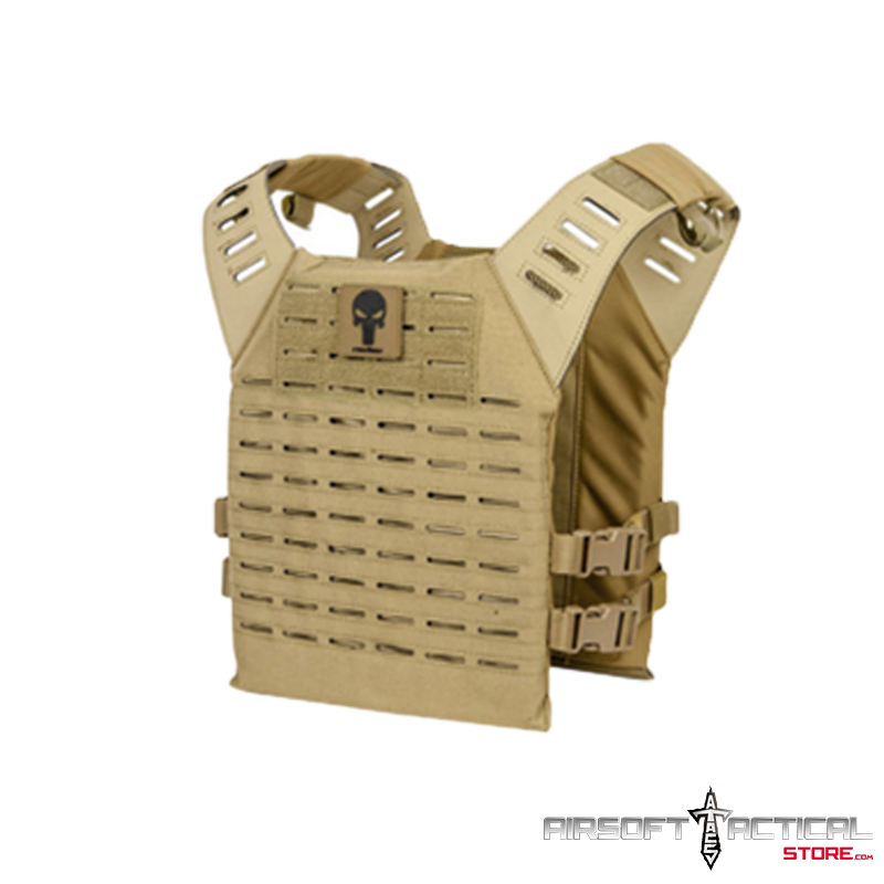 Alpha Plate Carrier Vest – Laser Cut (Color: Tan) by Valken