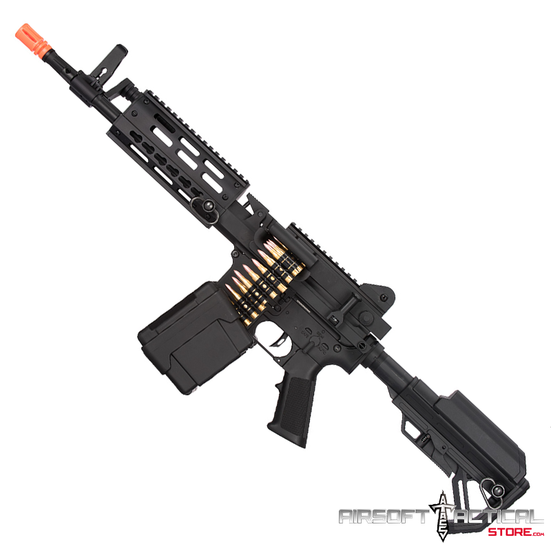 MCR Light Machine FULL METAL Gun LMG Airsoft AEG Rifle (Short barrel) by JG