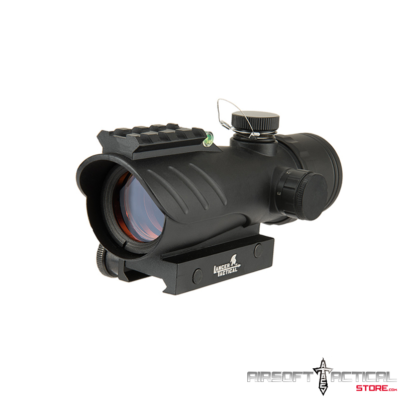 Enclosed Red Dot Sight w/ Top Optic Rail (Color: Black) by Lancer Tactical