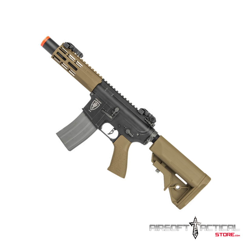 Competition M4 Airsoft AEG Rifle w/ M-LOK Rail (Model: CQC / Black & Tan) by Elite Force
