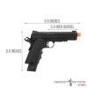 Full Metal R32 Gas Blowback Airsoft Pistol (NIGHTSTORM) by Army Armament - Imagen 2