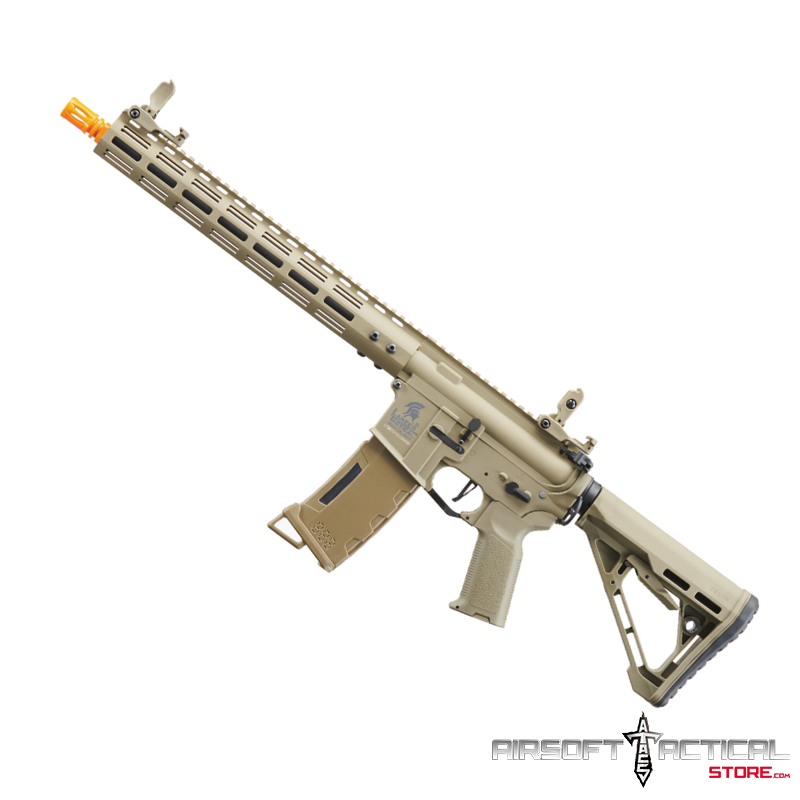 Gen 3 Archon 14″ M-LOK M4 Airsoft Rifle w/ Delta Stock (Color: Tan) by Lancer Tactical