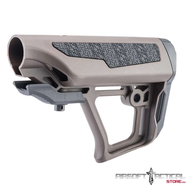 Zeta Adjustable Stock for M4 AEG Rifles (Color: Tan) by ICS