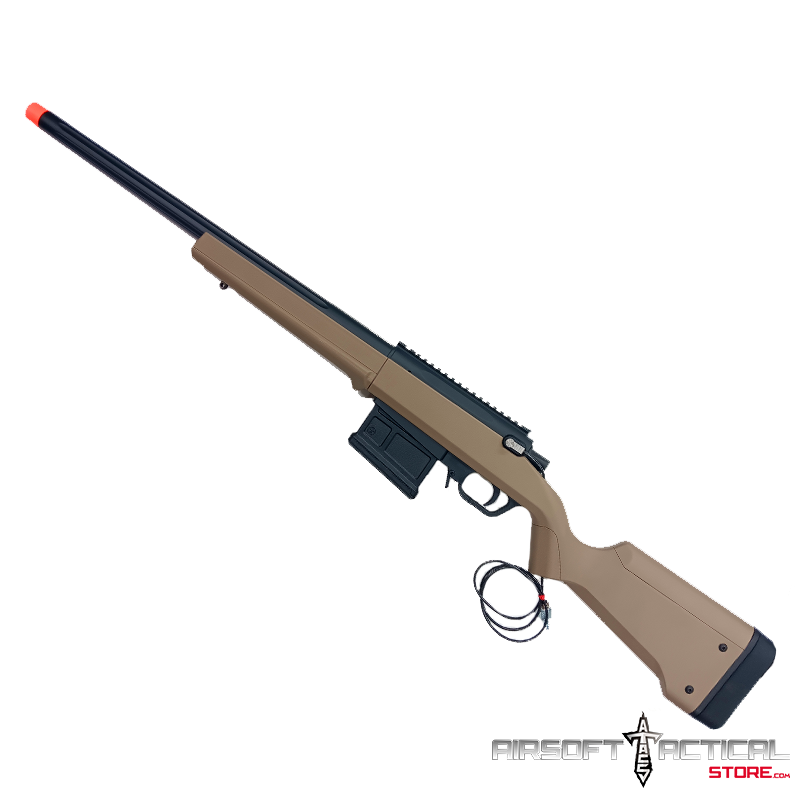 “Striker” S1 Gen2 Bolt Action Sniper Rifle With Wolverine Airsoft Mechanical HPA Bolt (Color: Tan) by AMOEBA