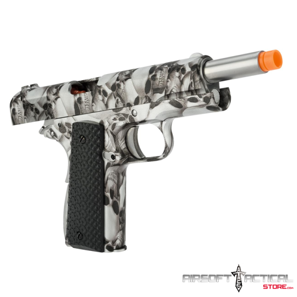 NE2101 Full Metal 1911 Gas Blowback Airsoft Pistol SkullCam by AW Custom - Imagen 3