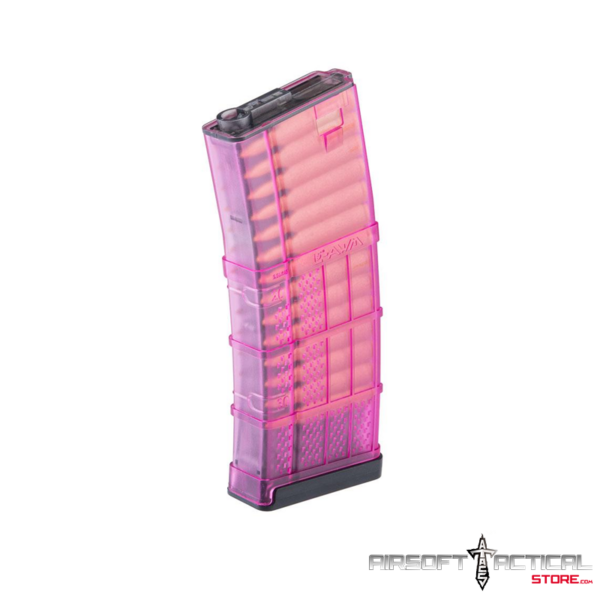 190rd Lancer Systems Licensed L5AWM Airsoft Mid-Cap Magazines (Color: Translucent Pink ) by Lancer Systems