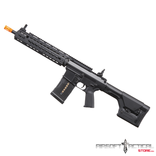 Battle X AEG Airsoft Rifle w/ PRS Precision Stock & Keymod Handguard - (Black) by Lancer Tactical
