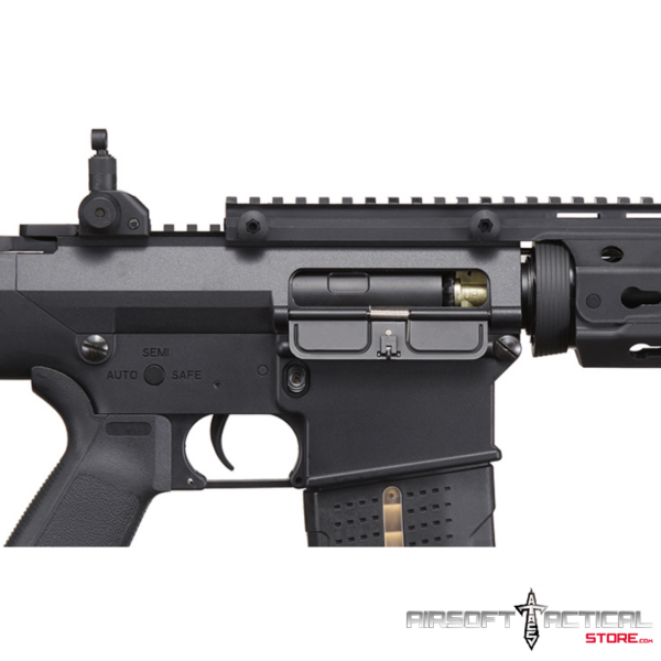 Battle X AEG Airsoft Rifle w/ PRS Precision Stock & Keymod Handguard - (Black) by Lancer Tactical - Imagen 6