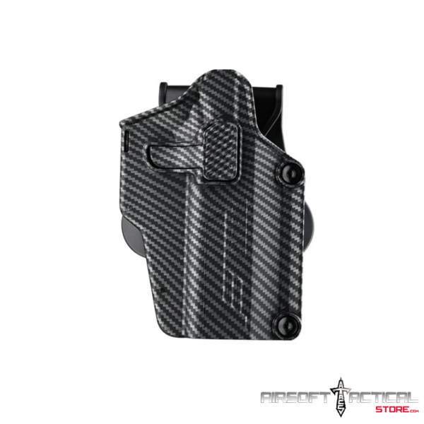 Pre-Order (ETA: September 2025) Multi-Fit Right Handed Tactical Holster (Color: Carbon Fiber/ Black) by Amomax