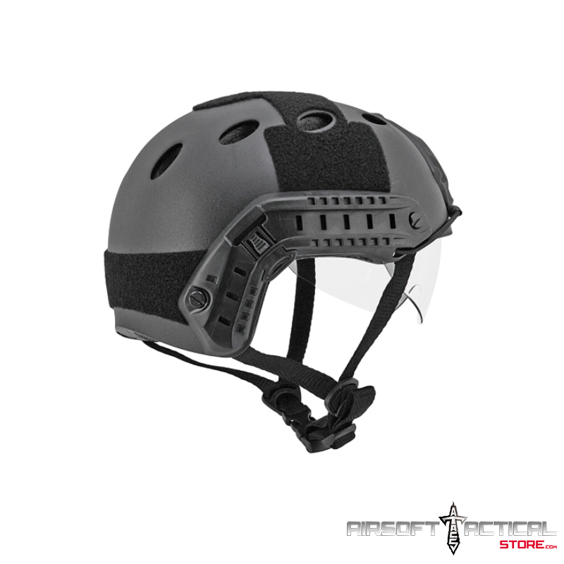 Helmet Pj Type "Basic Version W/Visor" (Color: Black) Size: Medium by A-Pro - Imagen 2
