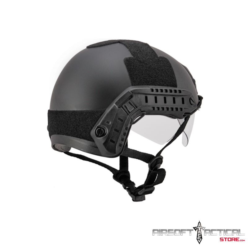 Helmet Ballistic Type "Basic Version W/Visor" (Color: Black) Size: Medium by Lancer Tactical - Imagen 3