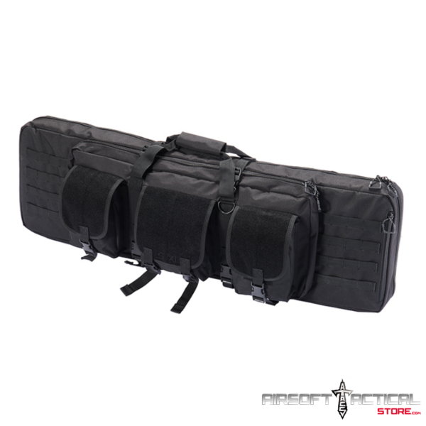 Pre-Order (ETA: September 2025) 1000D Nylon 42" Double Rifle Bag - Black by Lancer Tactical