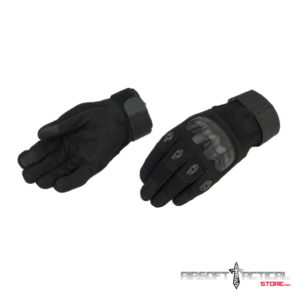 Pre-Order (ETA: September 2025) Airsoft Tactical Hard Knuckle Gloves [MEDIUM] (BLACK) by Lancer Tactical
