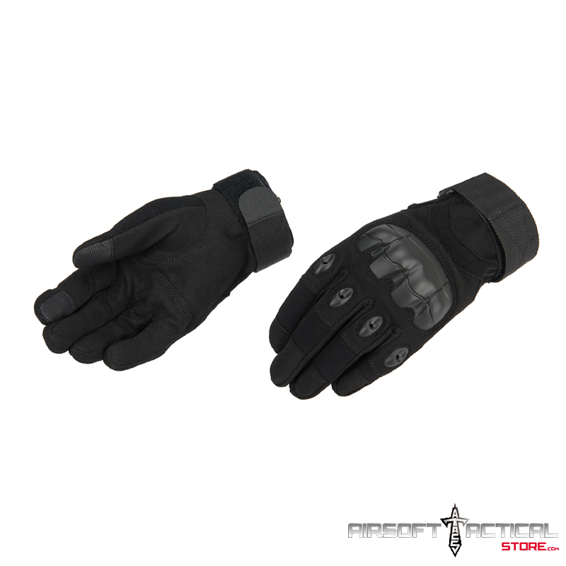 Pre-Order (ETA: September 2025) Airsoft Tactical Hard Knuckle Gloves [MEDIUM] (BLACK) by Lancer Tactical