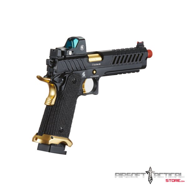 Pre-Order (ETA: SEPTEMBER 2025) Knightshade Hi-Capa Gas Blowback Airsoft Pistol w/ Red Dot Sight (Color: Black & Gold) by Lancer Tactical - Imagen 4