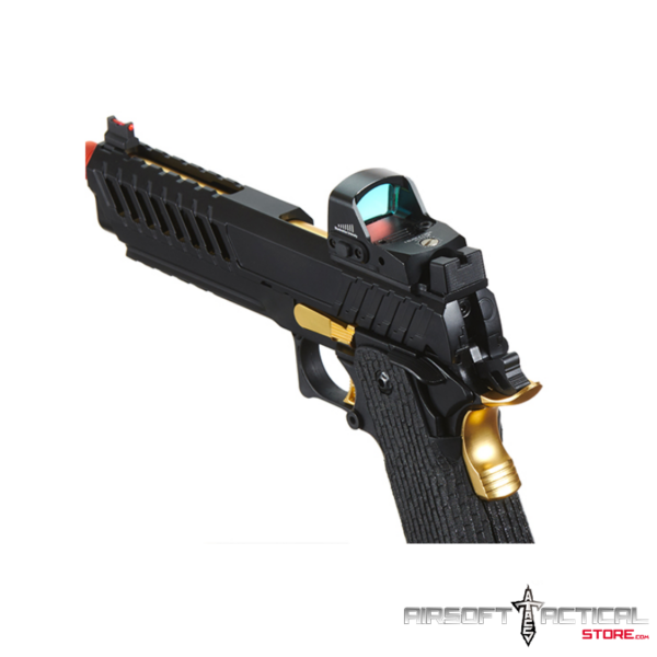 Pre-Order (ETA: SEPTEMBER 2025) Knightshade Hi-Capa Gas Blowback Airsoft Pistol w/ Red Dot Sight (Color: Black & Gold) by Lancer Tactical - Imagen 7