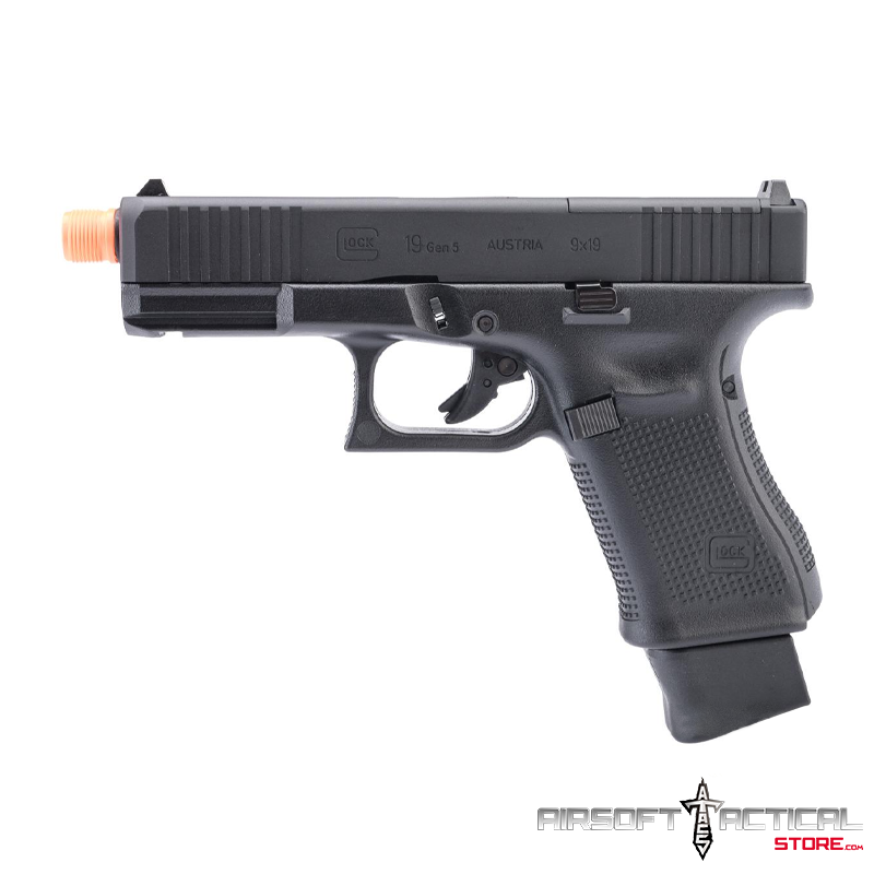 (ETA ABRIL 2026) Fully Licensed GLOCK 19 Gen.5 MOS CO2 Gas Blowback Airsoft Pistol w/ Optic Plates by Elite Force