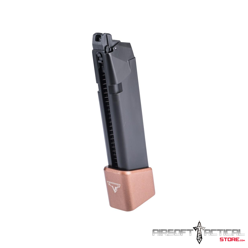 Taran Tactical Innovations 28 Round Magazine w/ Extended Base Plate for GLOCK Series Gas Blowback Airsoft Pistol by EMG