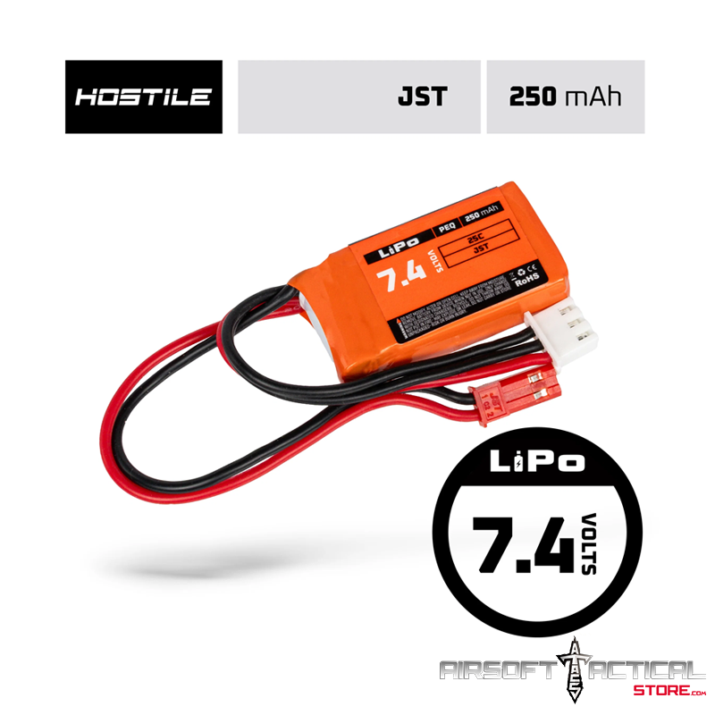 LiPo Battery 7.4V 250mAh 25C PEQ by HK Army