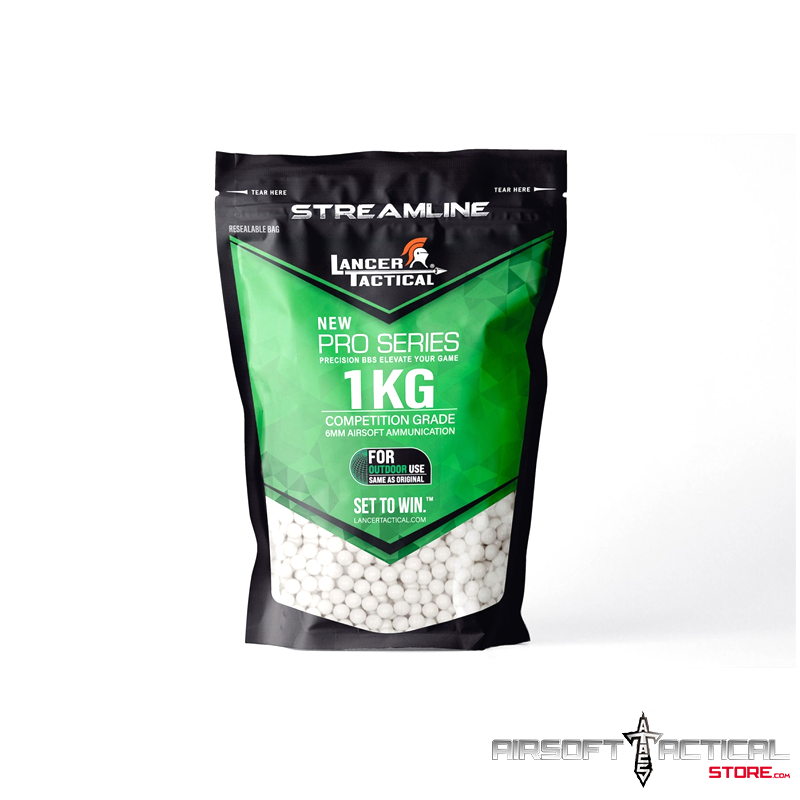 3330 Round 0.30g Streamline Competition Grade Outdoor BBs (Color: White) by Lancer Tactical