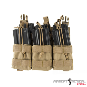 (ETA October 2026) Adaptive Hook and Loop Triple Dual Mag Pouch (Color: TAN) by Lancer Tactical