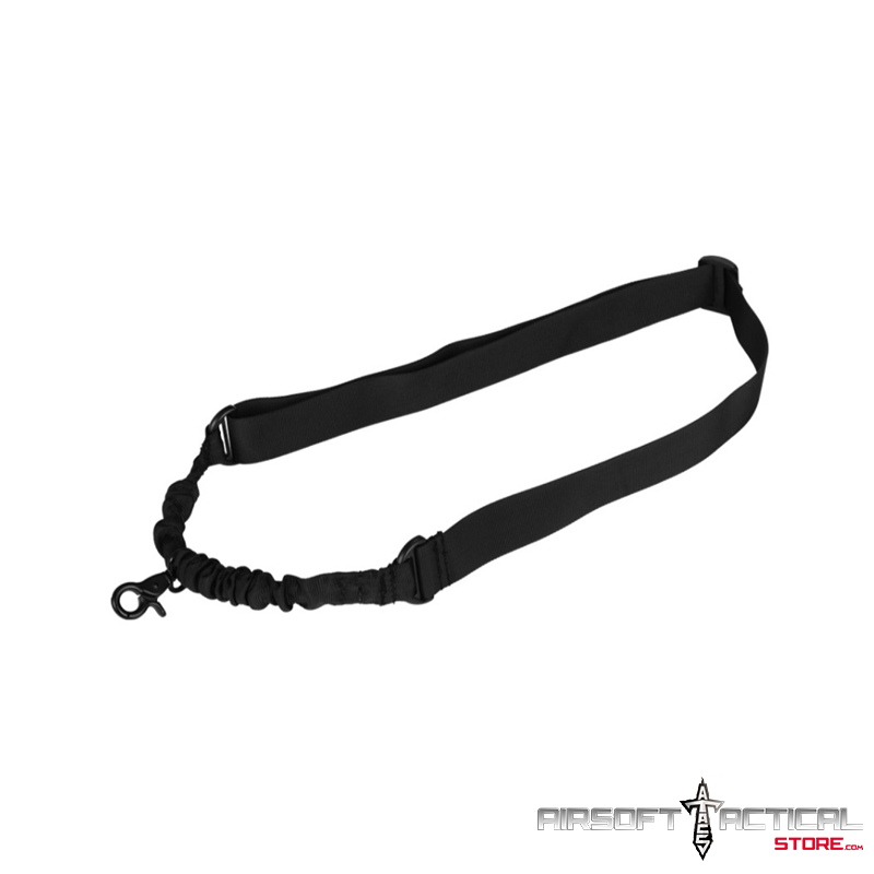 Adjustable Airsoft Single Point Sling – BLACK by Lancer Tactical