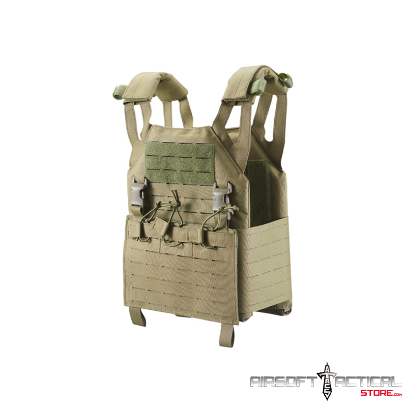 Laser Cut MOLLE Plate Carrier – OD GREEN by Lancer Tactical